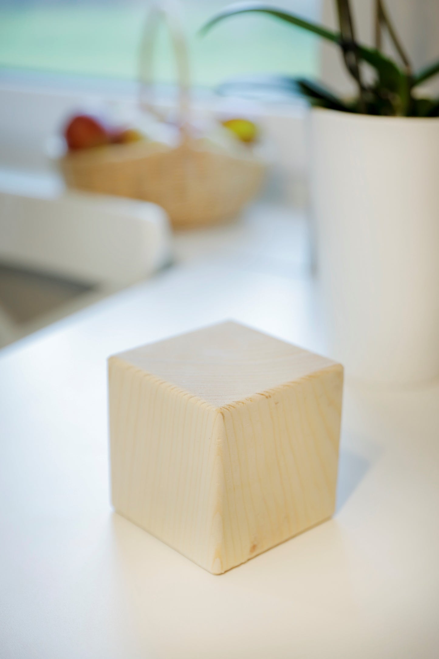 cubes de décoration en bois de 3,5" (x4)