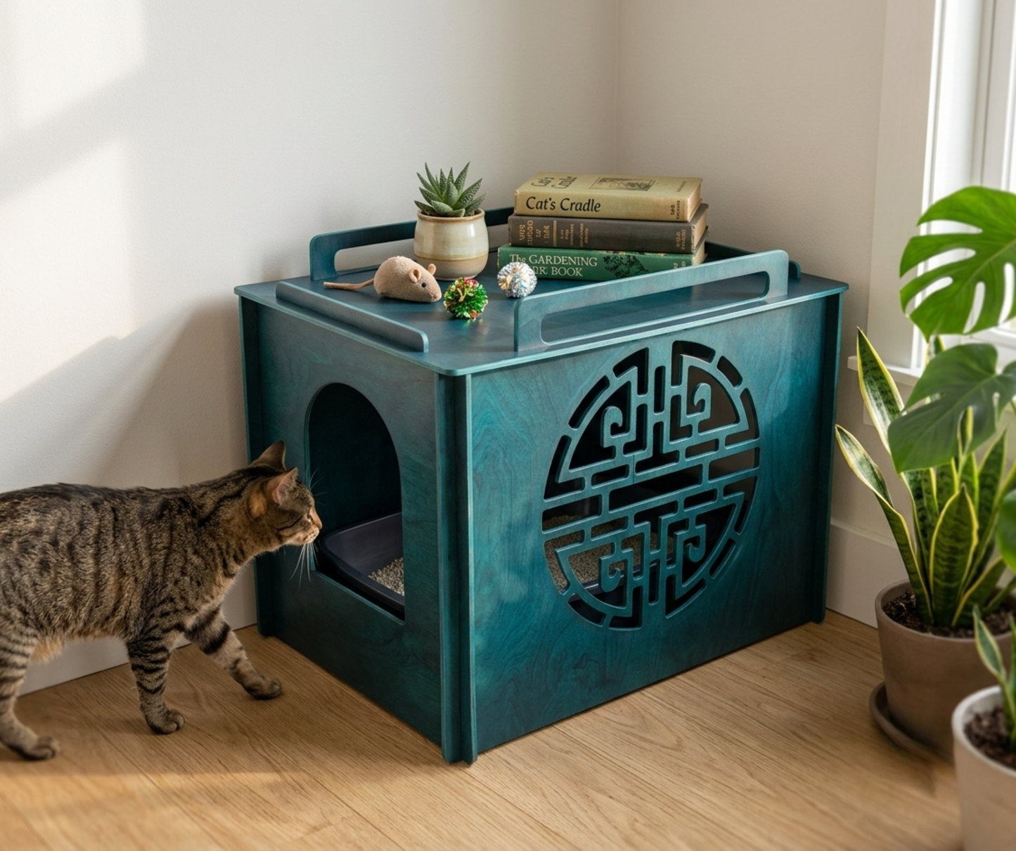 Cat litter box cover