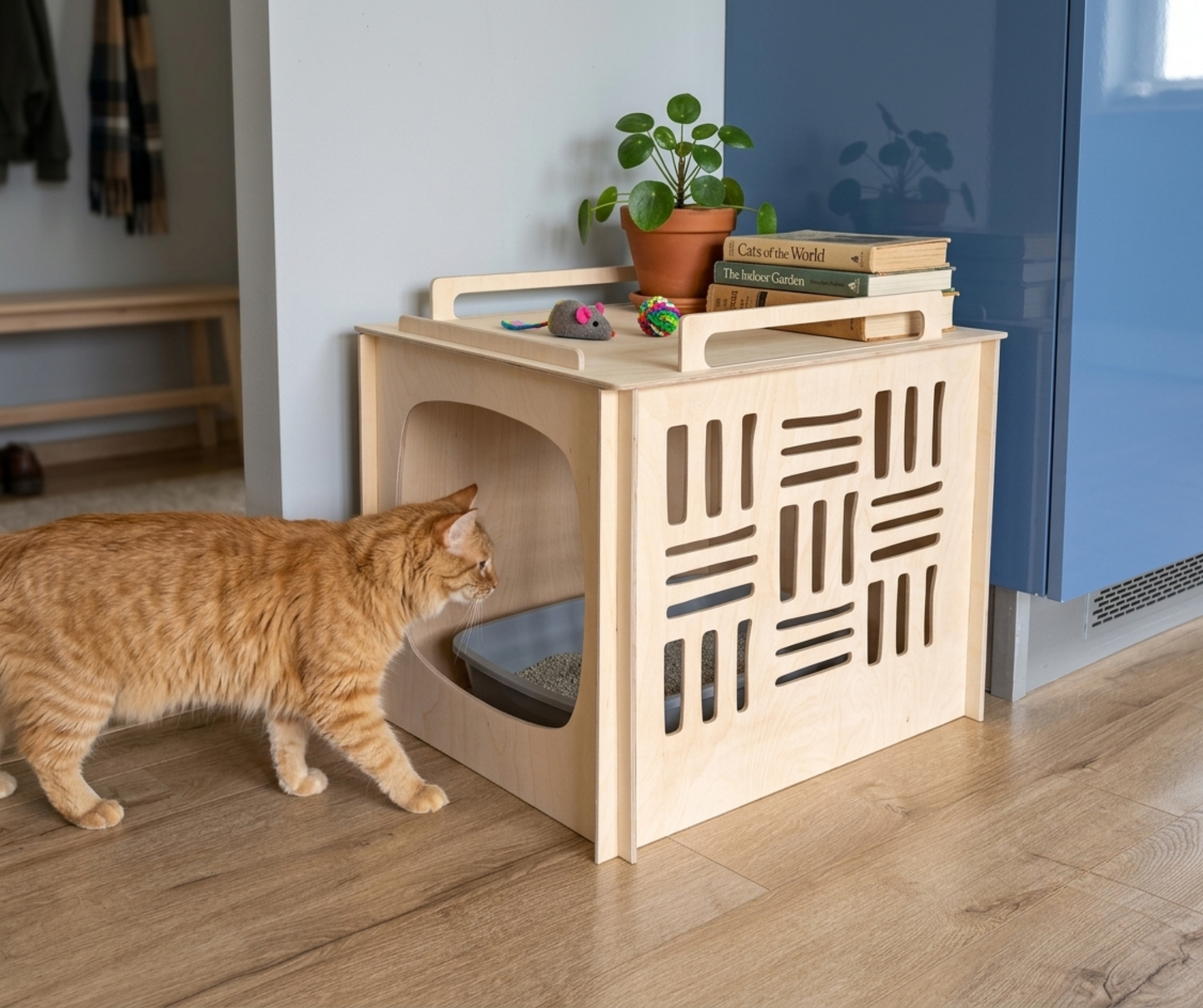 Cat litter box cover