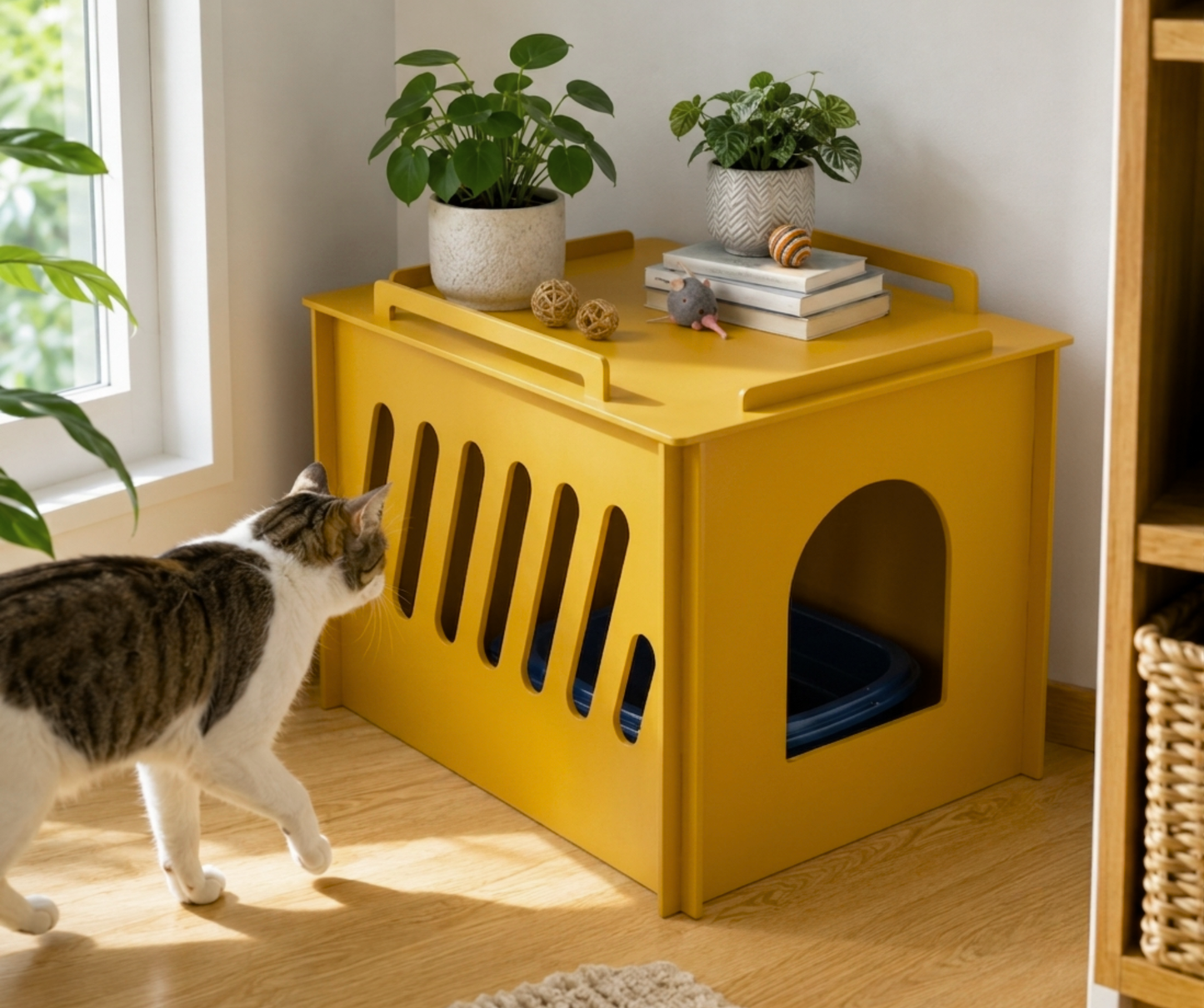 Cat litter box cover