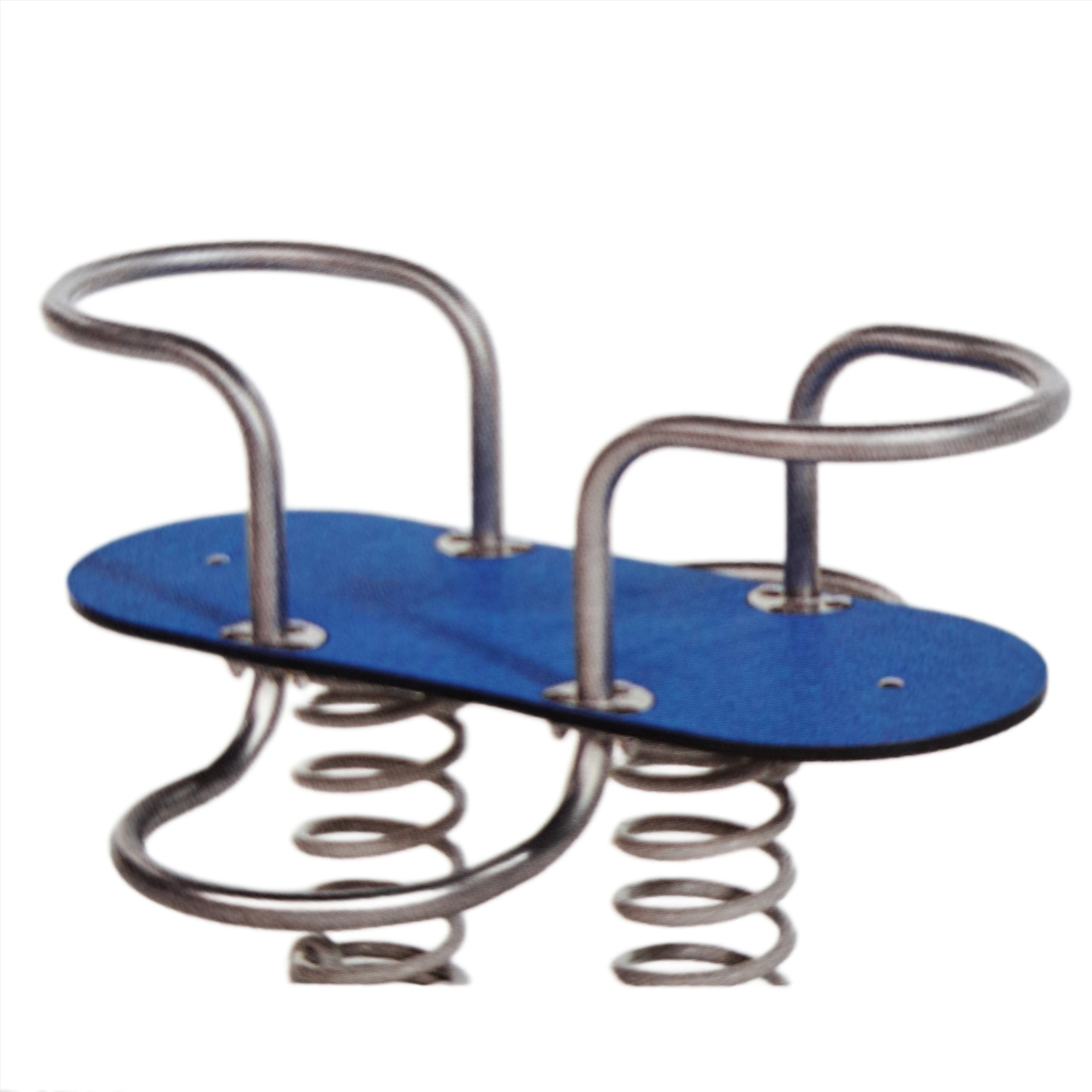 Spring toy U-line, blue HDPE panel