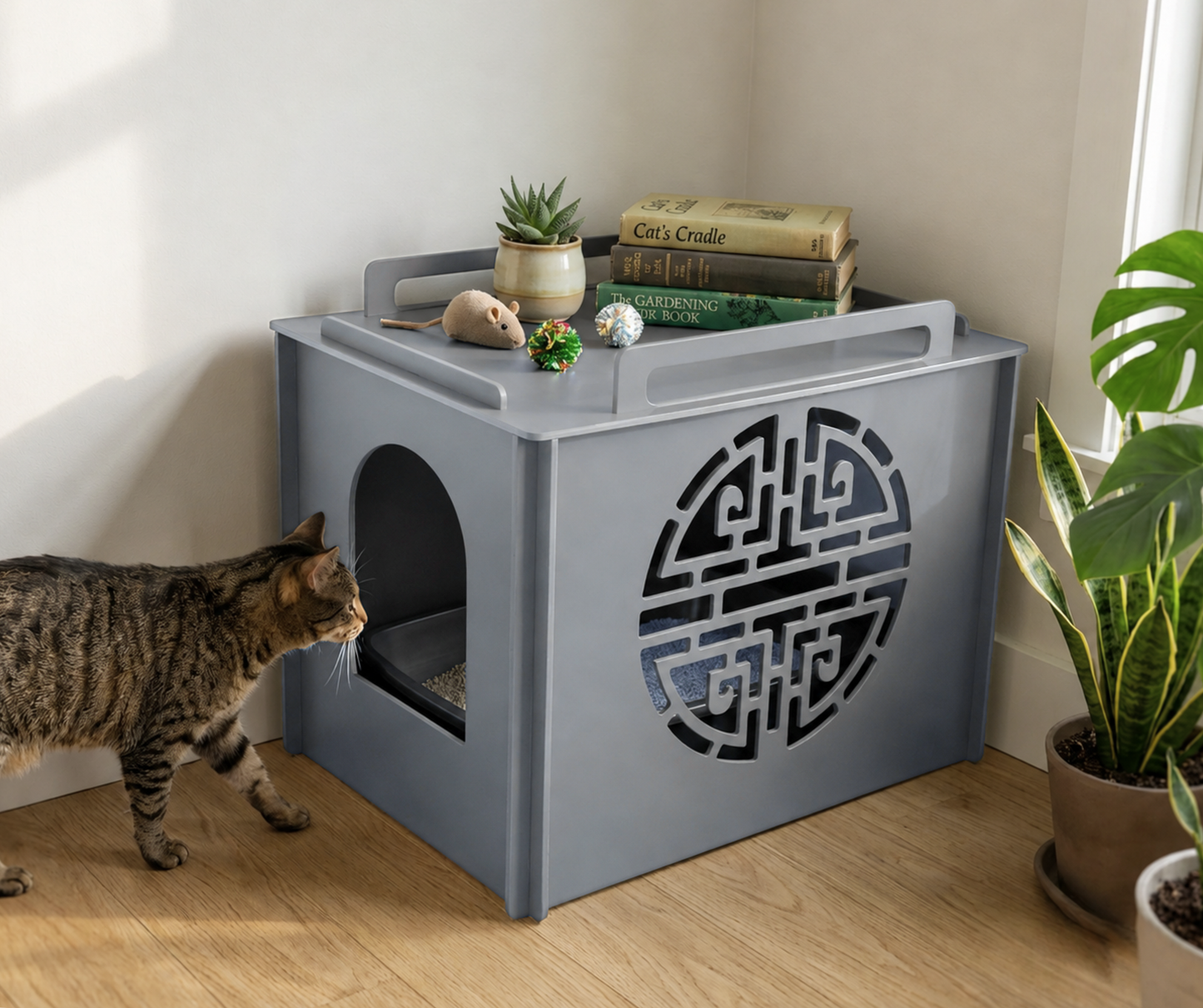 Cat litter box cover