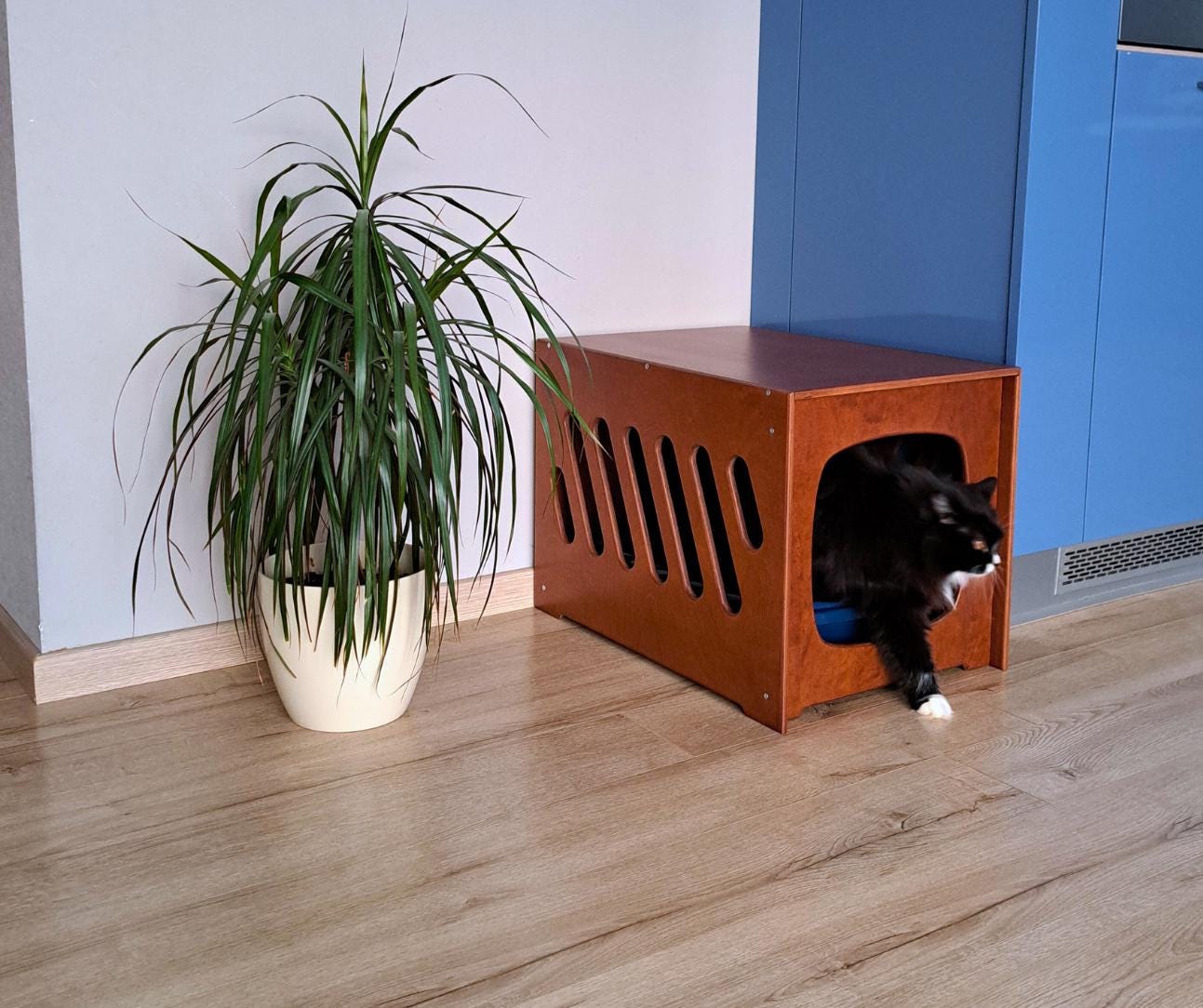 Couverture de bac à litière pour chat - édition banc de siège
