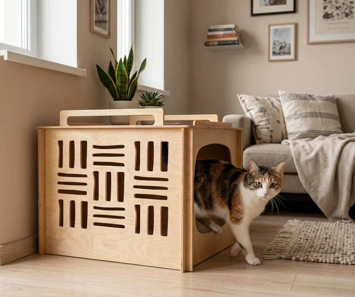 Cat litter box cover
