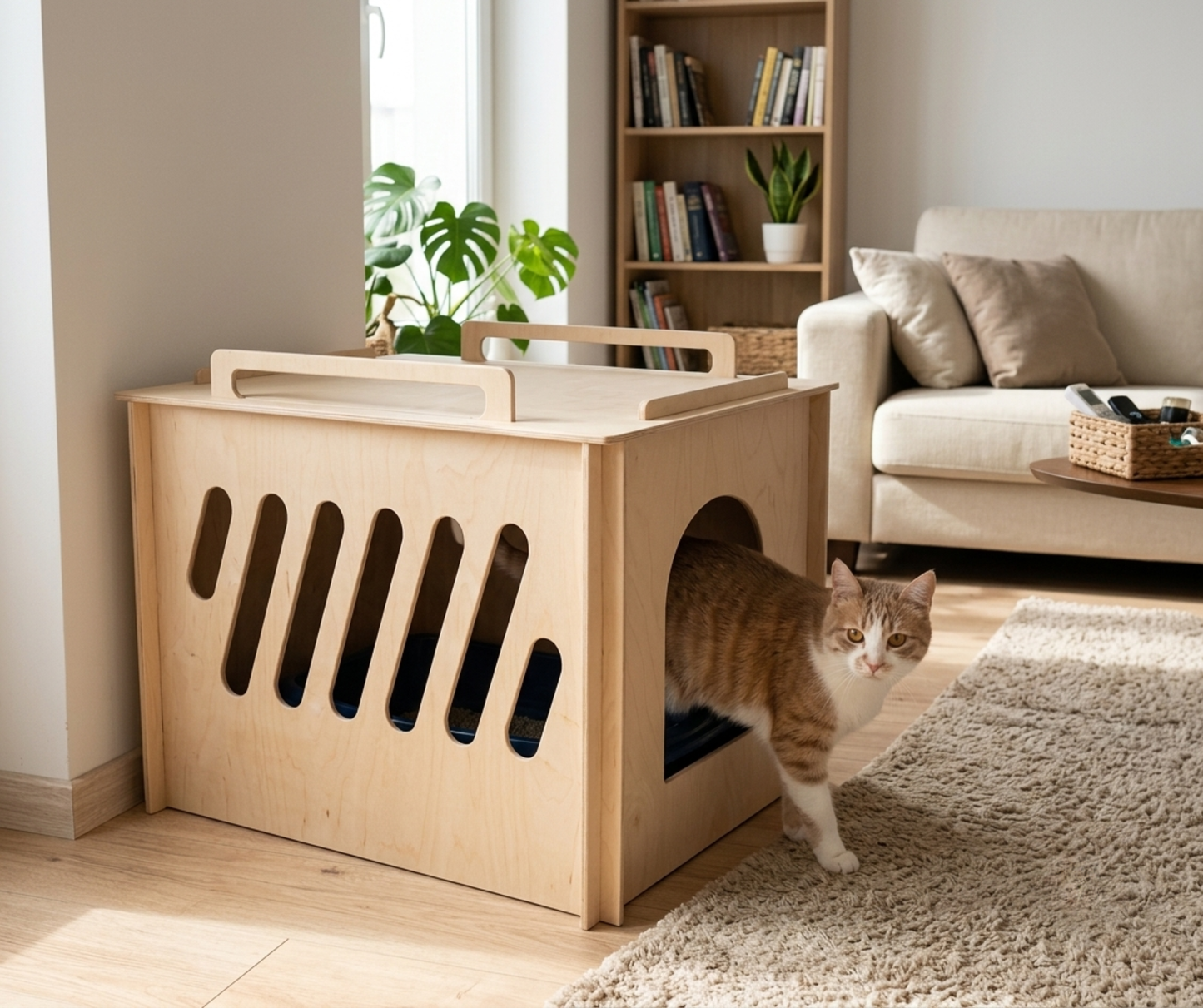 Cat litter box cover