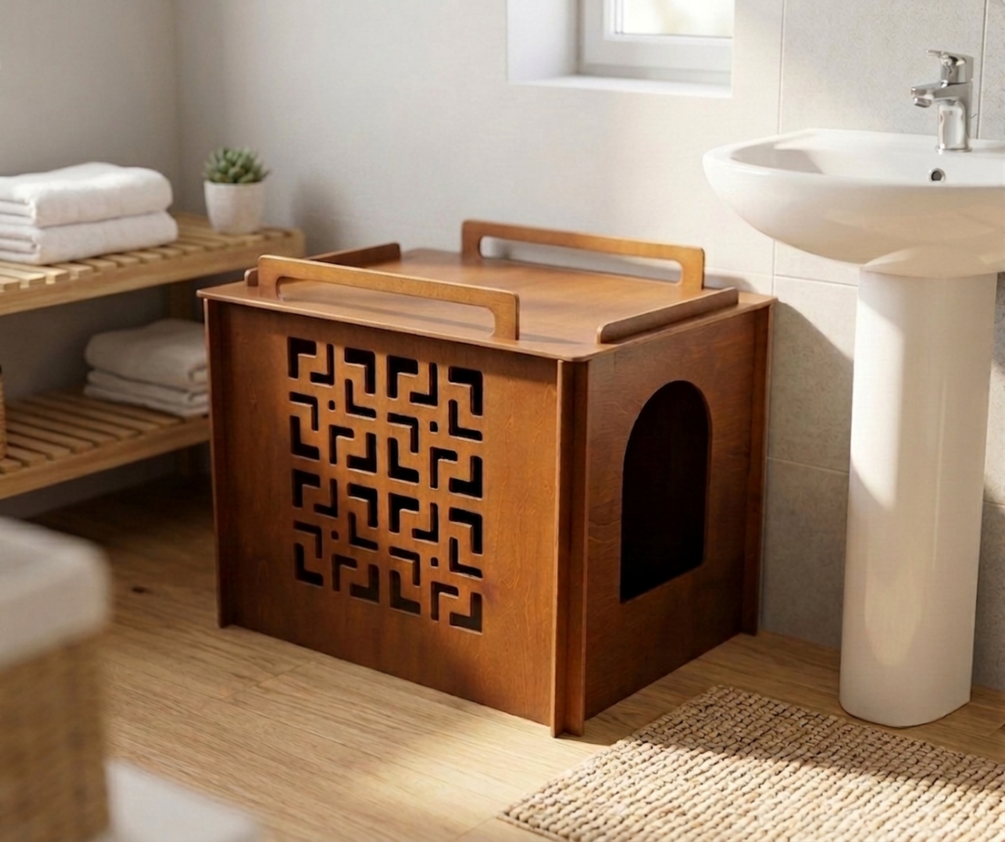 Cat litter box cover