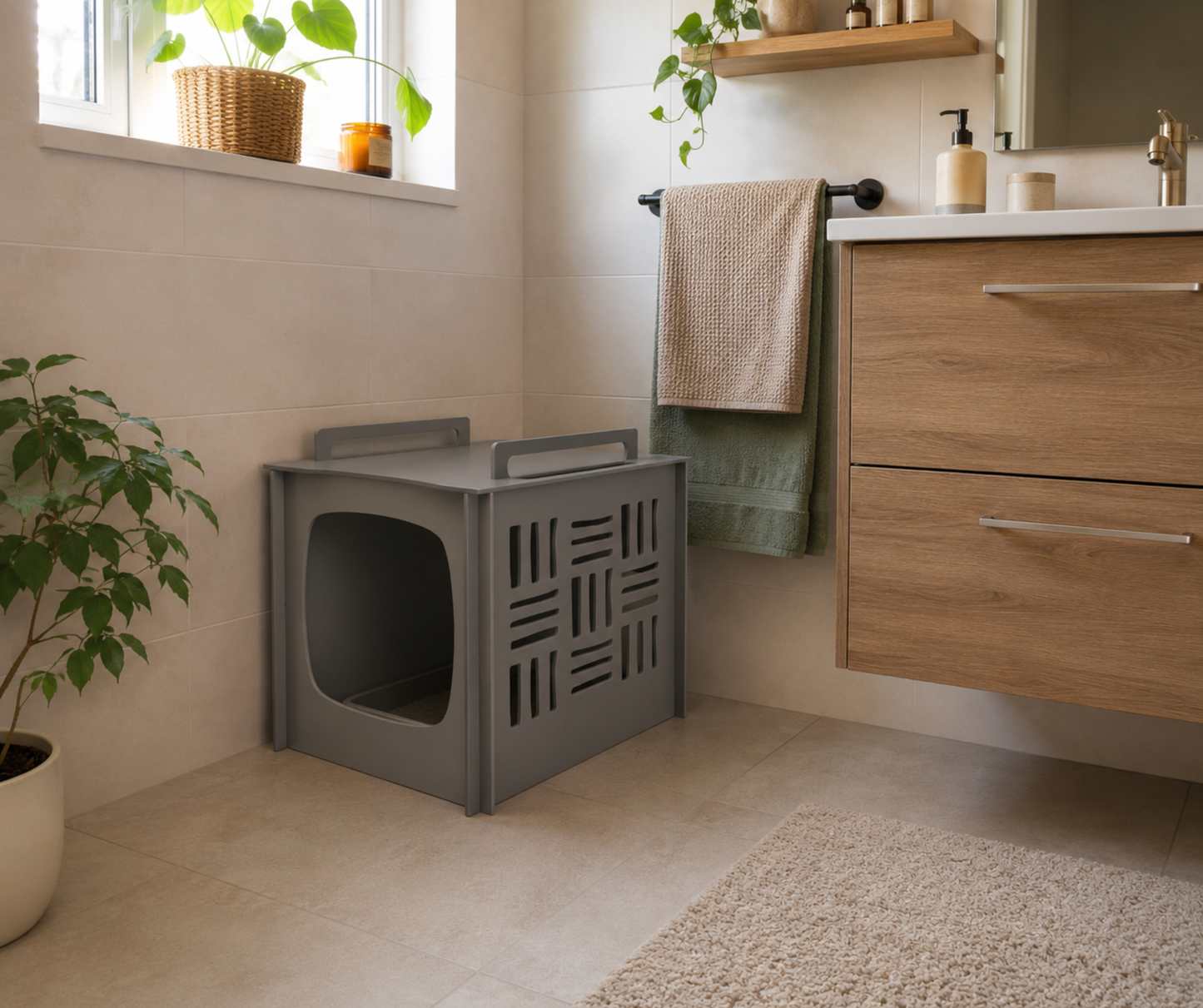 Cat litter box cover