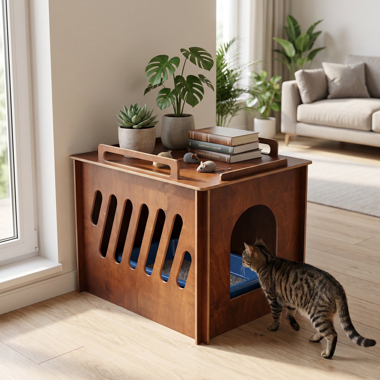 Cat litter box cover