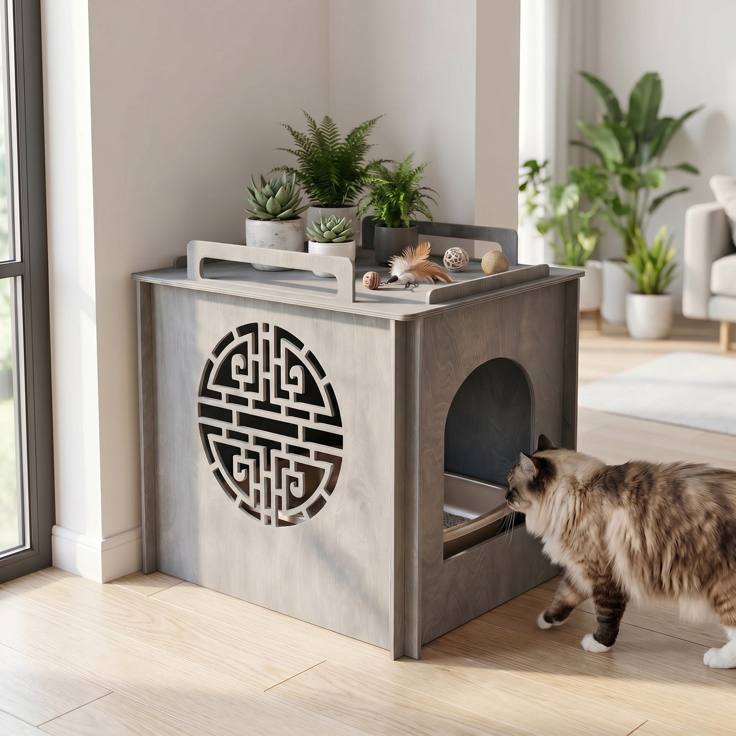 Cat litter box cover