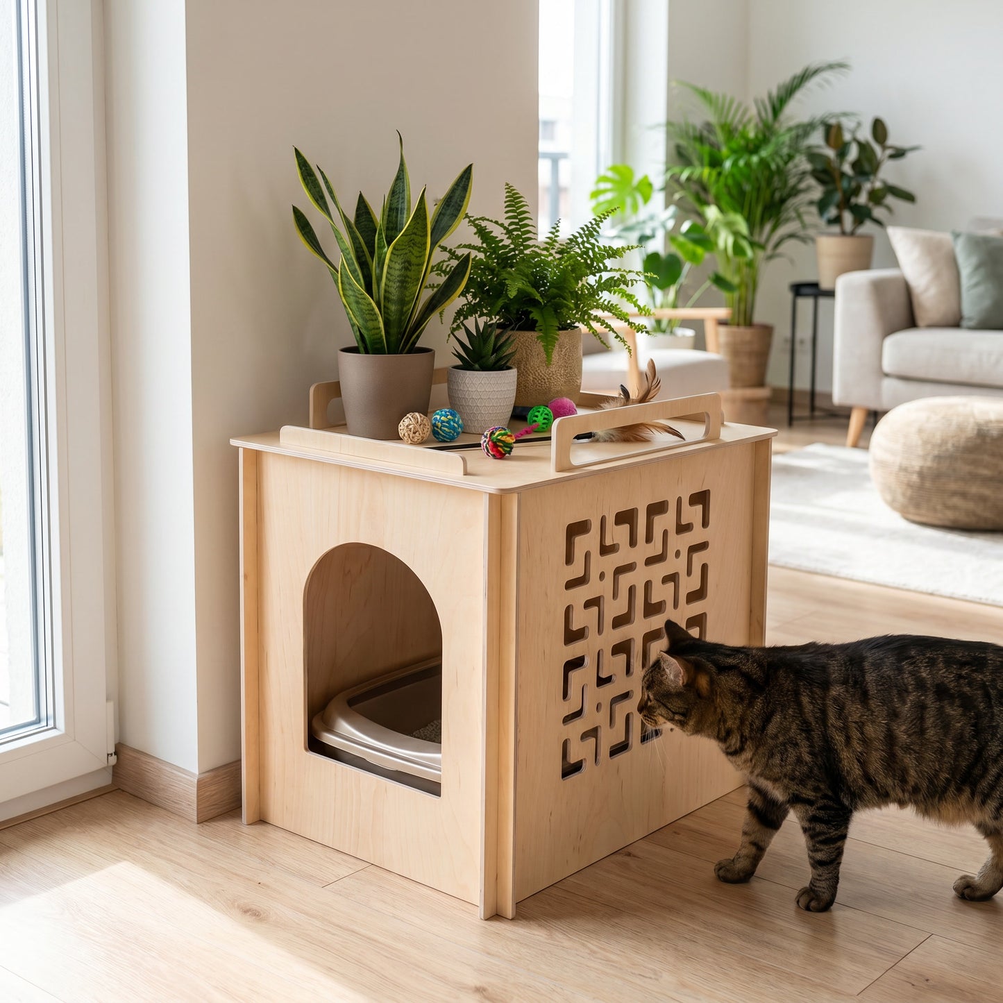Cat litter box cover