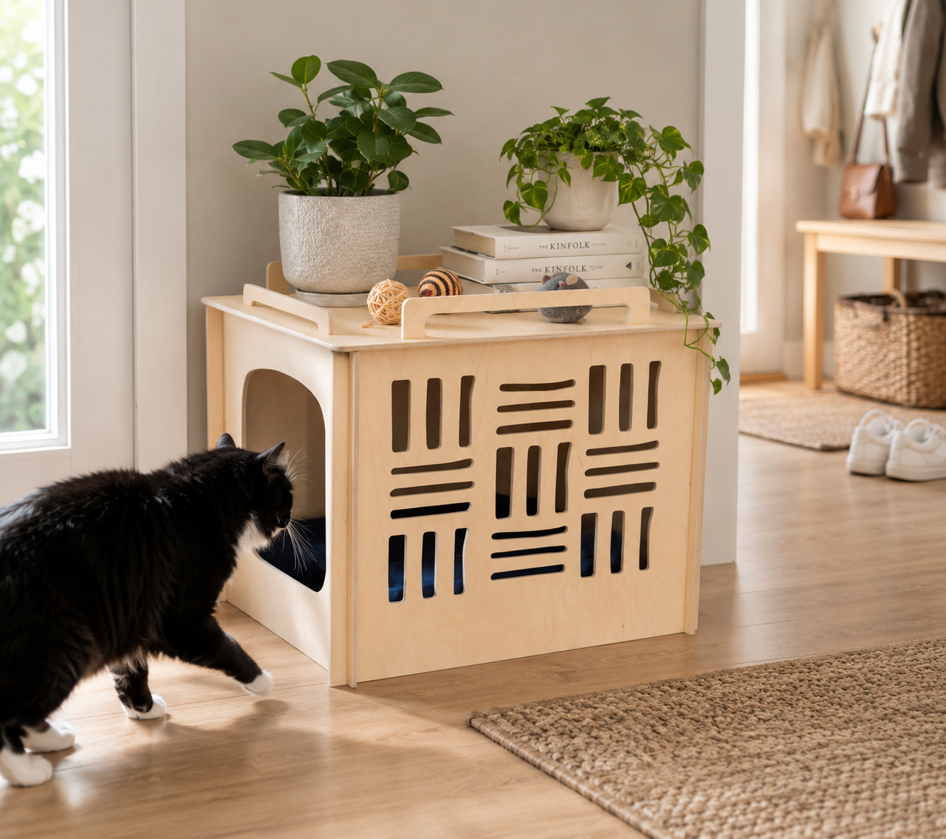 Cat litter box cover