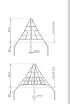 Armed rope pyramid net - 2,0 m