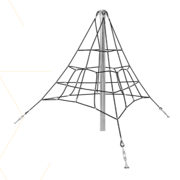 Armed rope pyramid net - 2,0 m