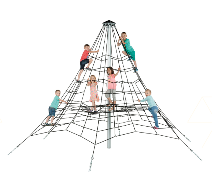 Armed rope pyramid net - 3.5 m