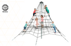Armed rope pyramid net - 3.5 m