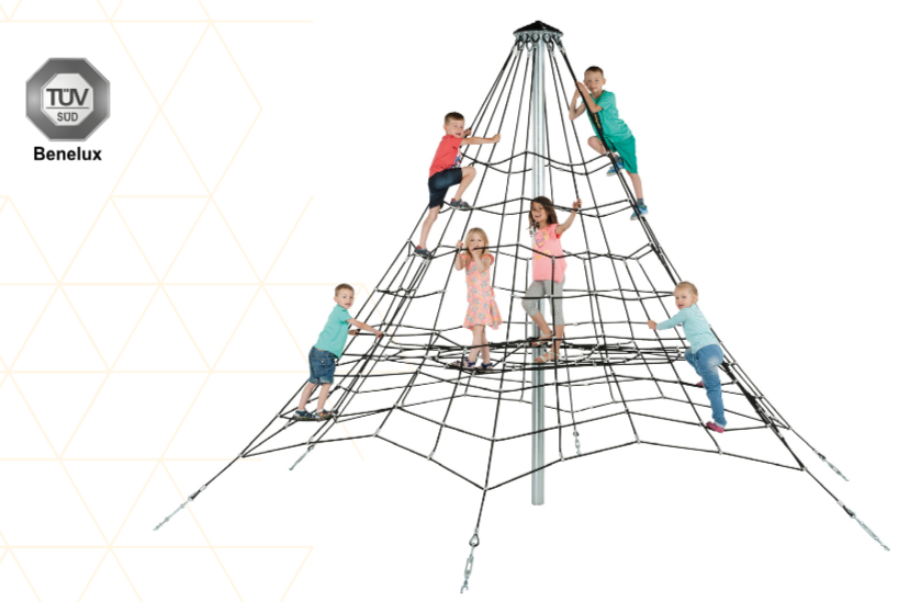 Armed rope pyramid net - 3.5 m