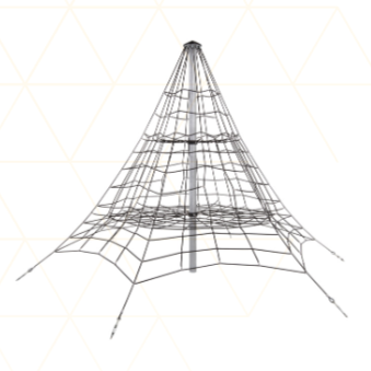 Armed rope pyramid net - 4.5m