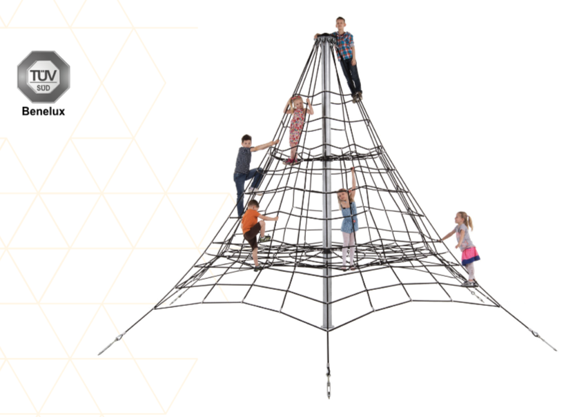 Armed rope pyramid net - 4.5m