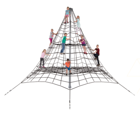 Armed rope pyramid net - 5 m
