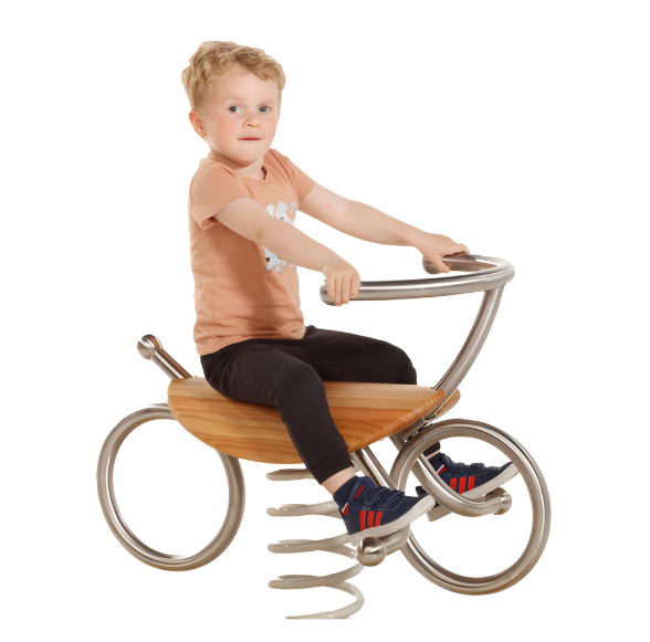 Spring toy - ‘natural line’ - BIKE. Collection ‘natural line’ (with spring type ‘small’)
