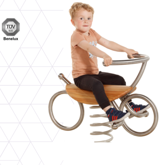 Spring toy - ‘natural line’ - BIKE. Collection ‘natural line’ (with spring type ‘small’)