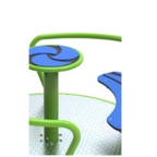 Carousel Viento, diam: 1500 mm, powder coated (lime green) HDPE panels blue/black