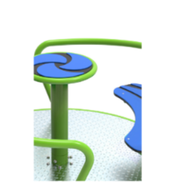 Carousel Viento, diam: 1500 mm, powder coated (lime green) HDPE panels blue/black