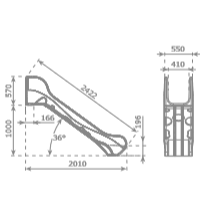 HDPE rotomoulded slide BRONCO