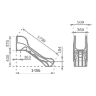 HDPE rotomoulded slide BRONCO