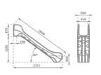 HDPE rotomoulded slide BRONCO