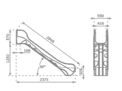 HDPE rotomoulded slide BRONCO