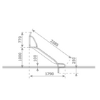 Stainless steel slide ‘Stur’ - width 500mm