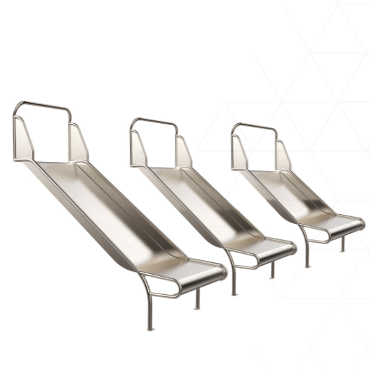 Stainless steel slide ‘Stur’ - width 1000mm