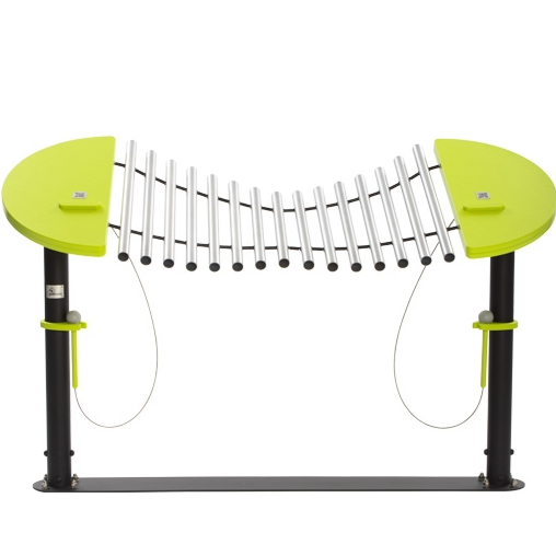 The marimba is a musical instrument in the idiophone family with two identical mirrored scales.