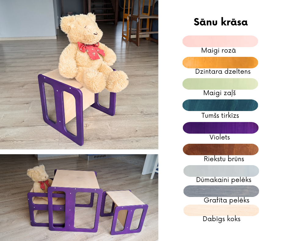 bērnu galdiņš ar krēsliem