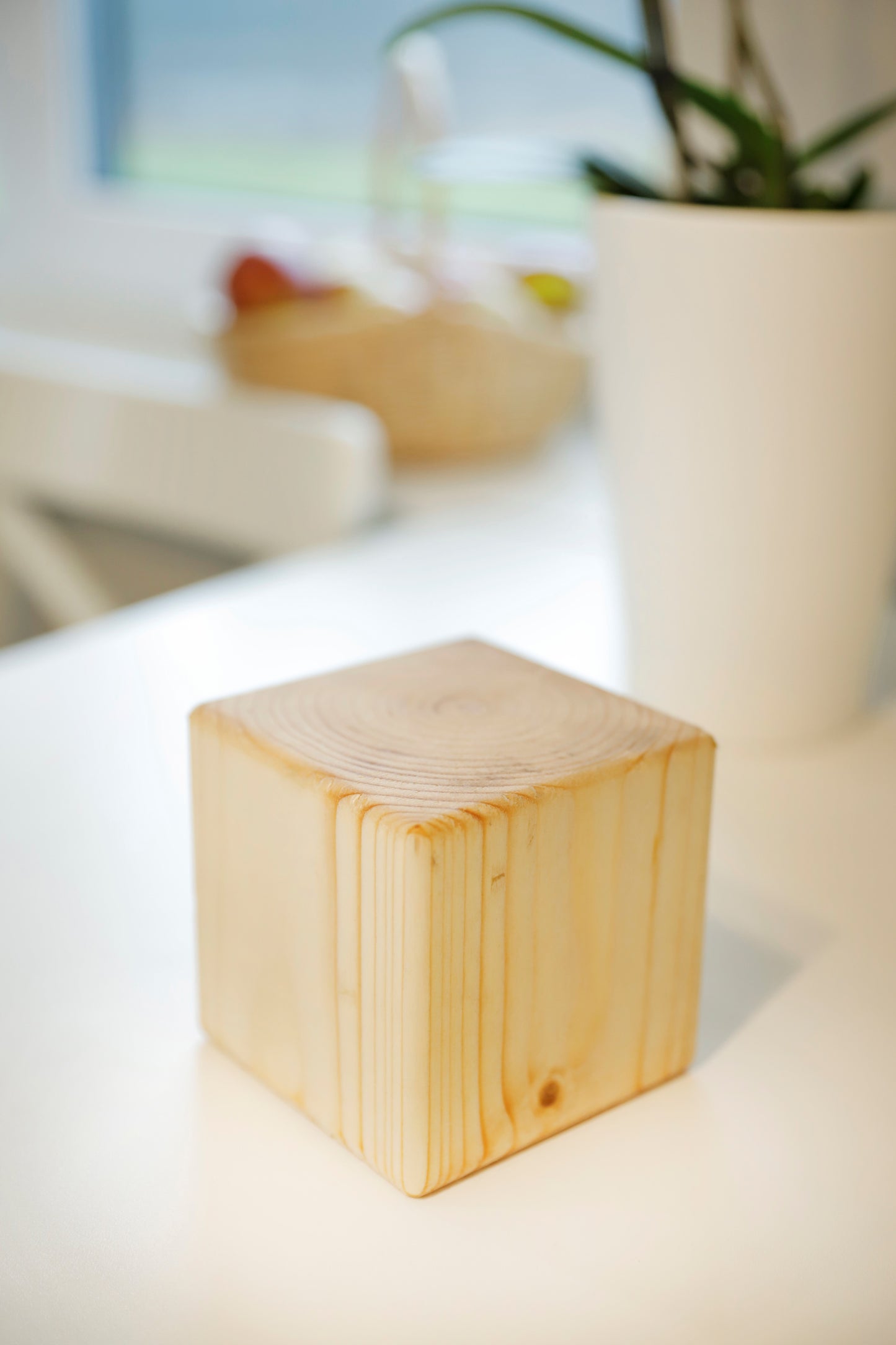 cubes de décoration en bois de 3,5" (x4)