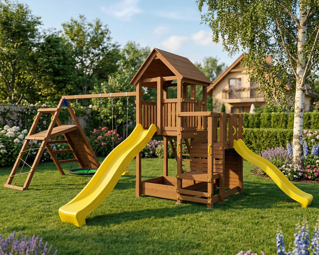 Rotaļu laukums Penthouse ar aktivitāšu moduli