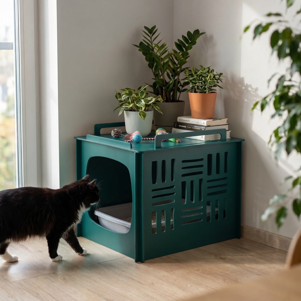 Cat litter box cover