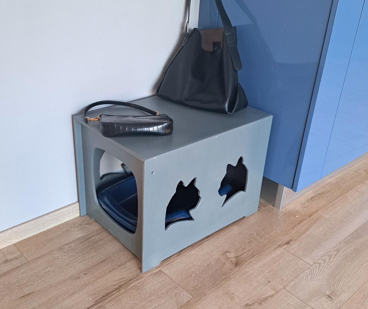 Couverture de bac à litière pour chat - édition banc de siège