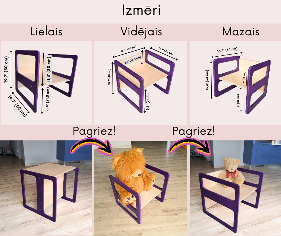 bērnu galds ar krēslu