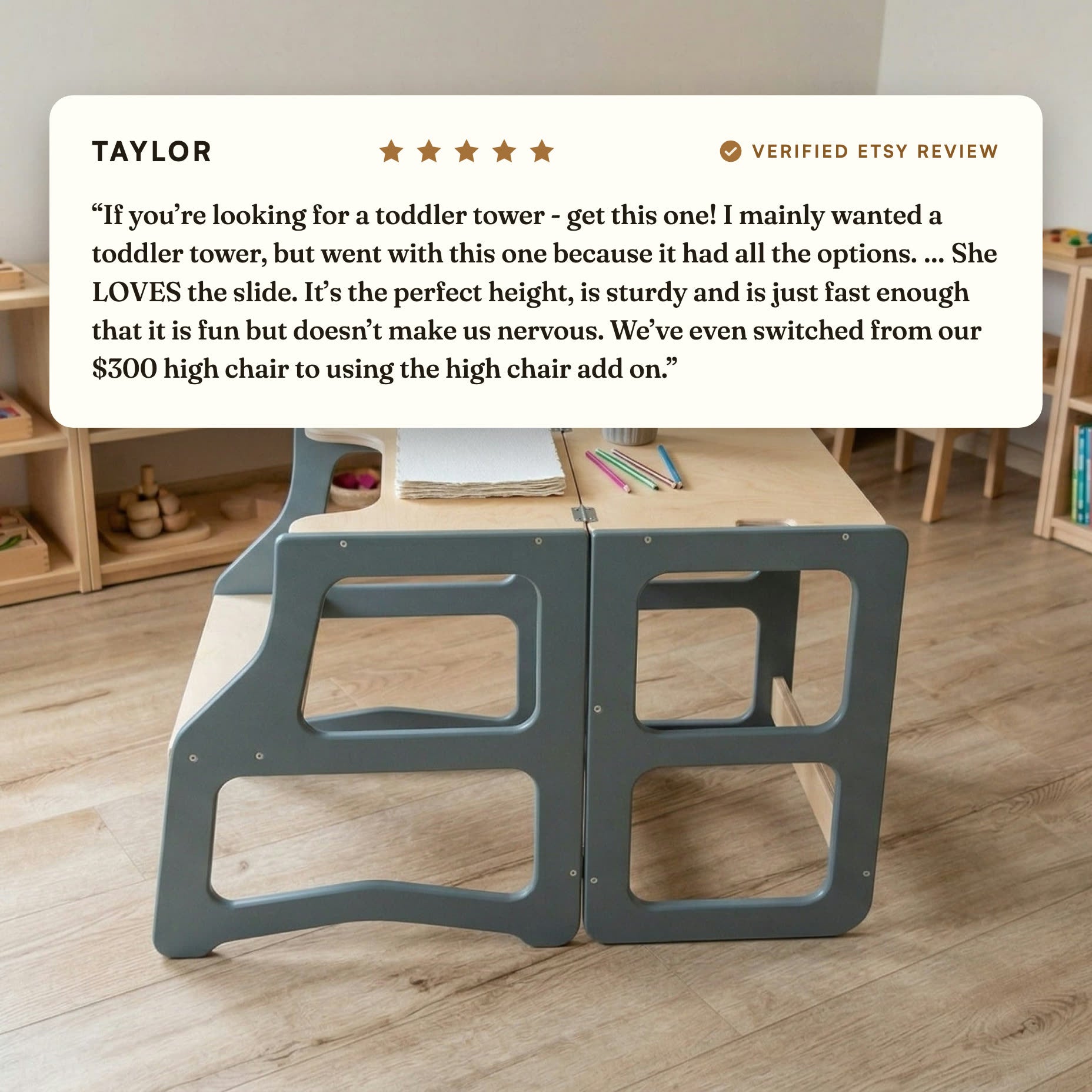 Five-star verified review from Taylor