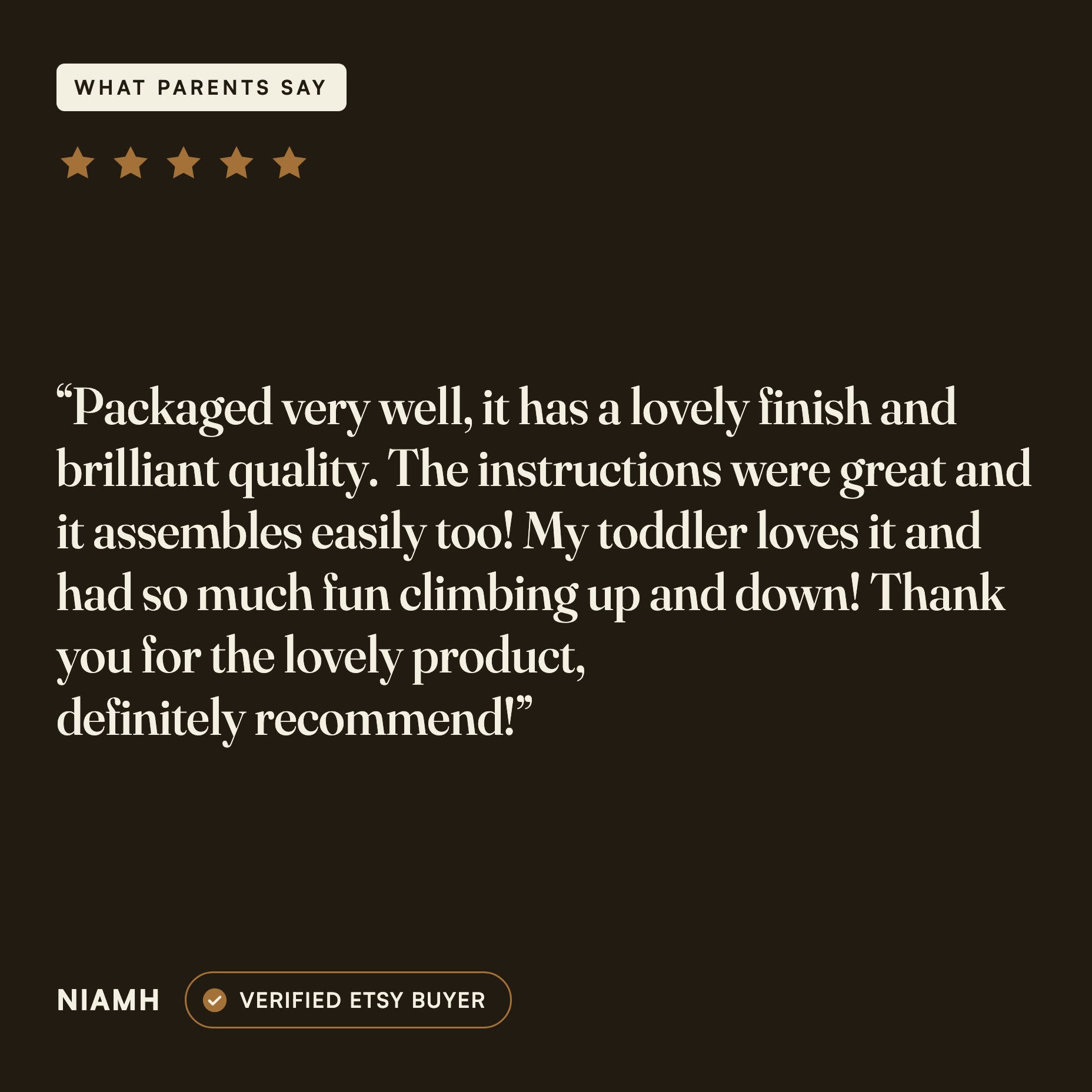 Five-star verified review